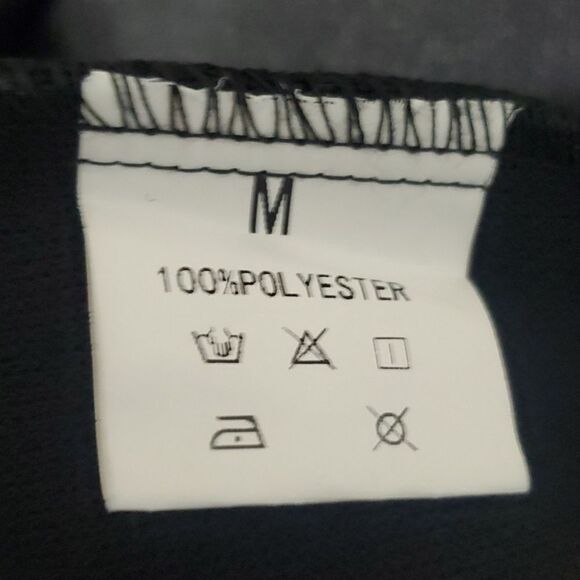 Black jacket size medium two rows of button double breasted overcoat - Picture 6 of 7